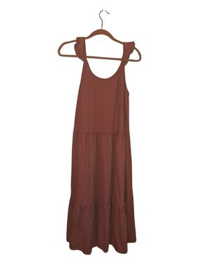 Easy-Peasy L Women’s Sleeveless Tiered Maxi Dress - Rust